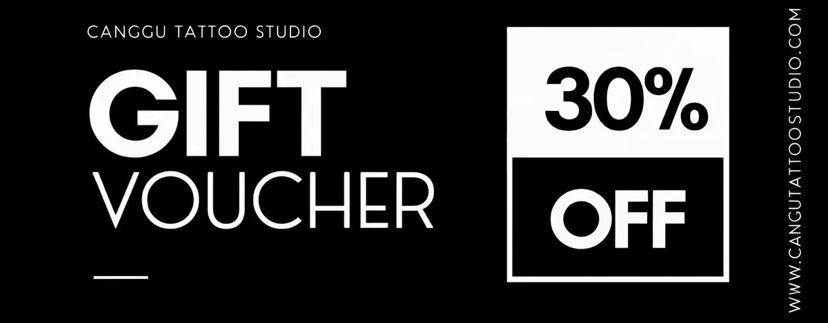 Canggu Tattoo Studio 30% OFF promotion artwork