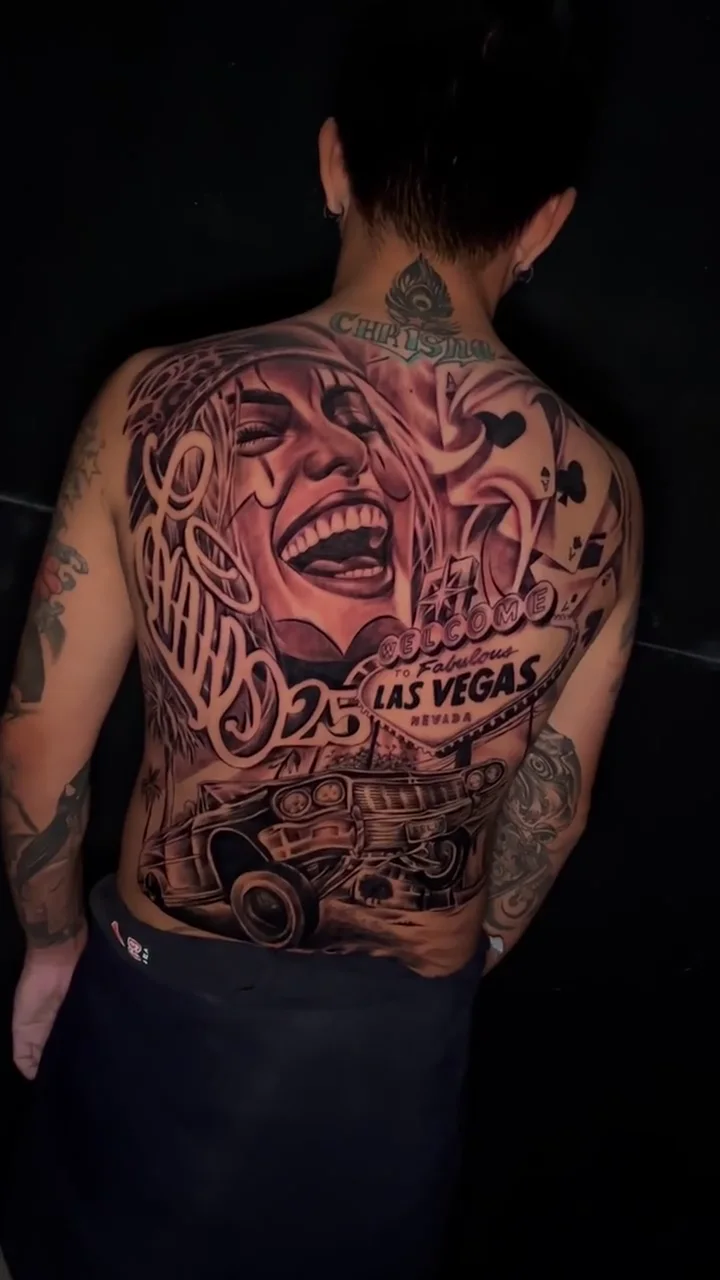 las vegas woman full back big tattoo tattoo canggu bali