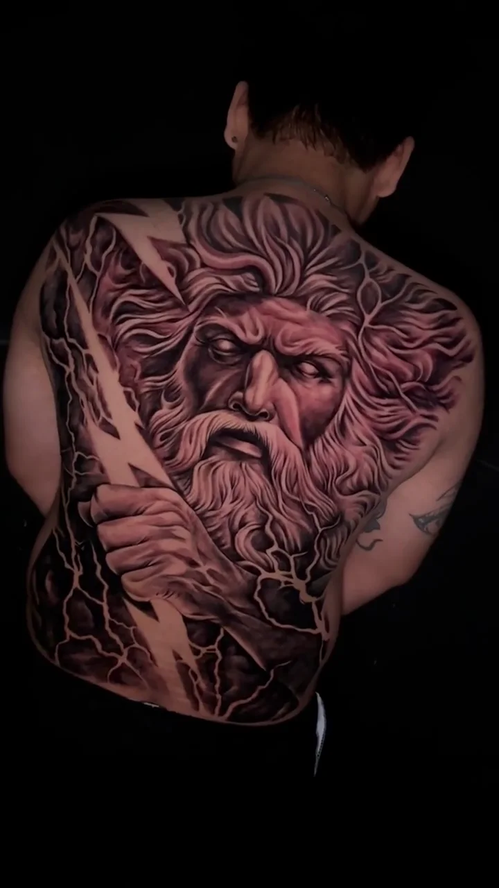 zeus lightning angle 02 full back big tattoo tattoo canggu bali