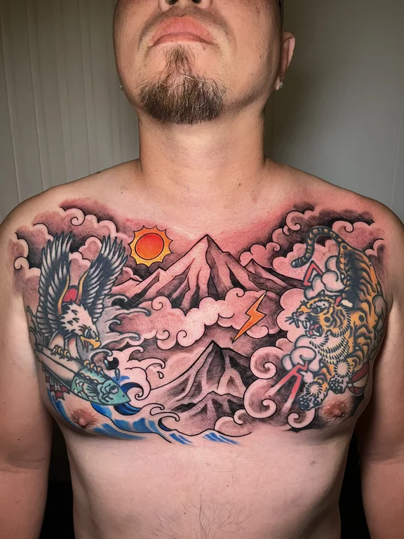 Full Chest Big Tattoos tattoos — Canggu Bali