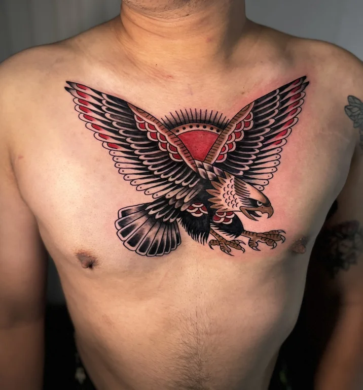 phoenix heavy shading fire soft shading man colorful 1 full full chest fullchest tattoo canggu bali