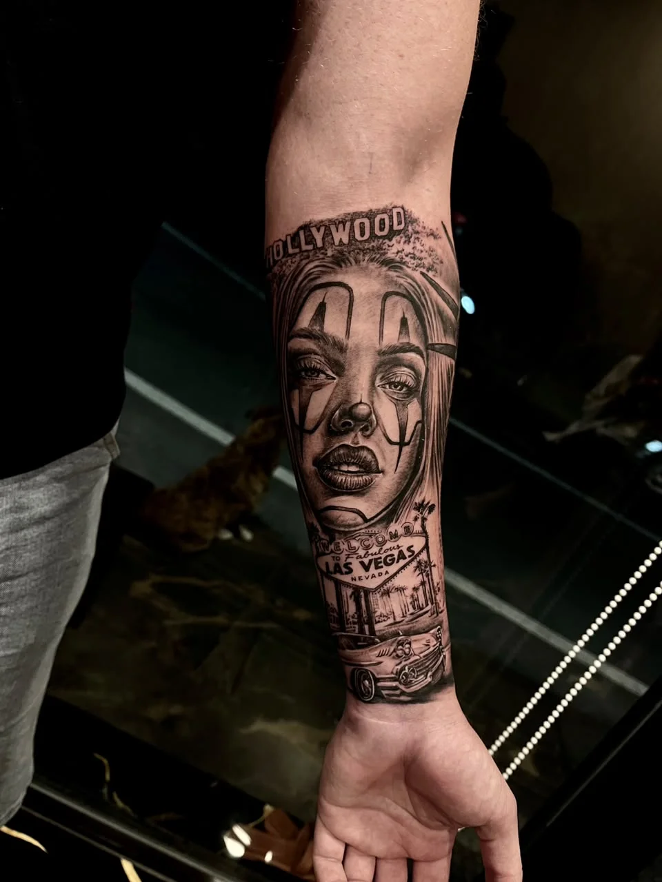 man hand realism big tattoo half sleeve halfsleeve sleeve chicano black grey tattoo canggu bali