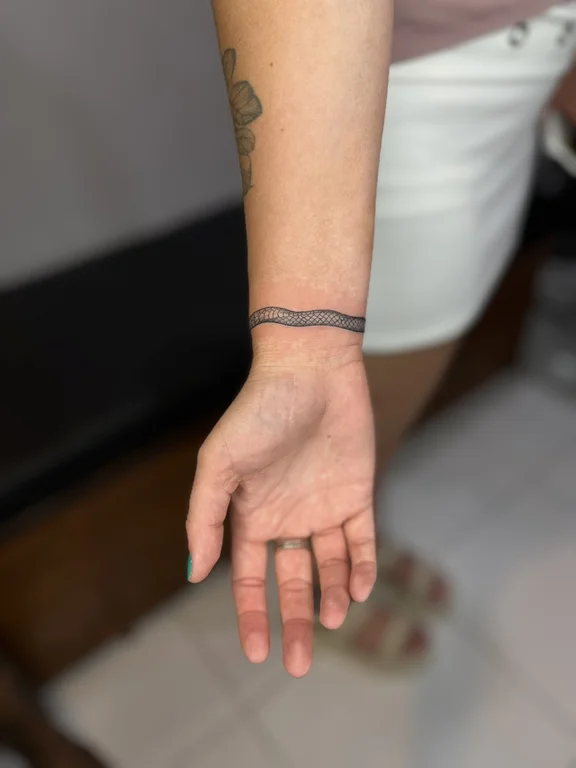 geometric minimalist hand thin line minimal fine line bold line wave tattoo Canggu Bali