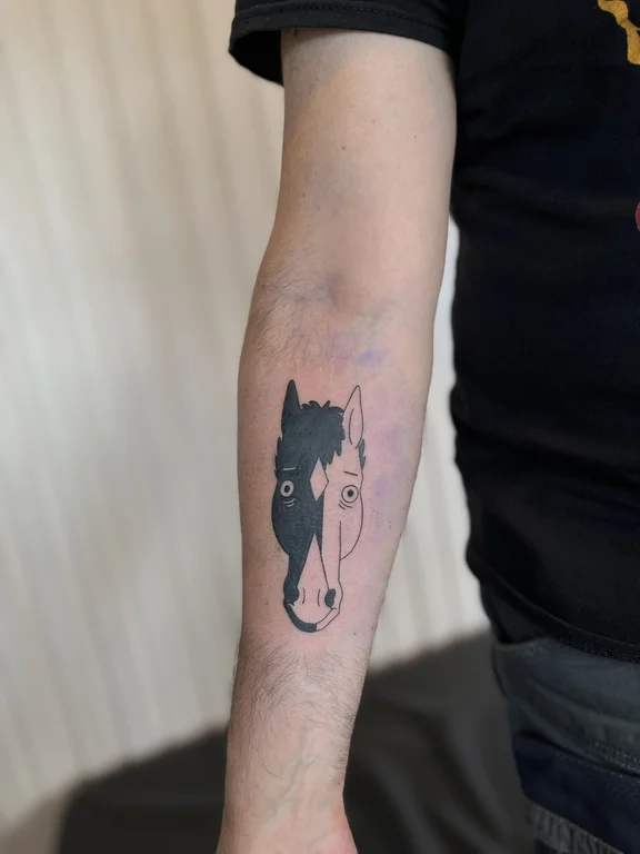 animal blackwork lion black grey cloud soft shading dotwork fine line tattoo Canggu Bali