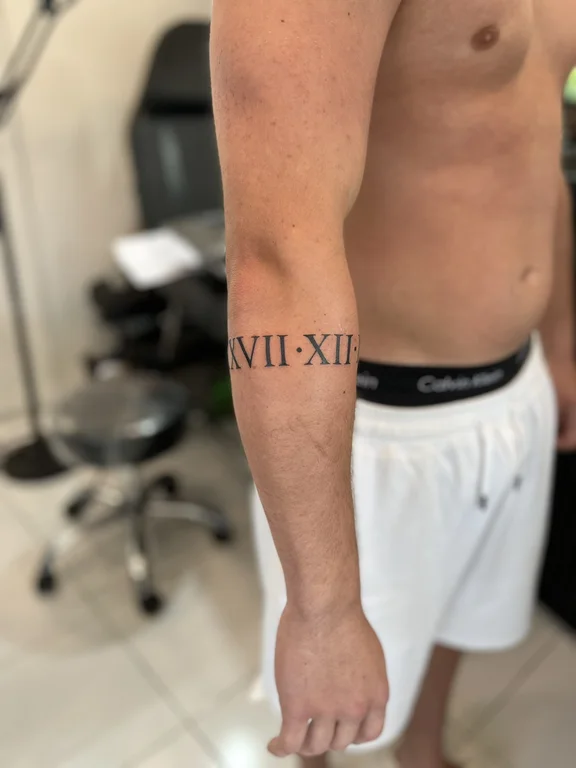 lettering minimalist man bold line minimal fine line thin line soft shading 2 tattoo Canggu Bali
