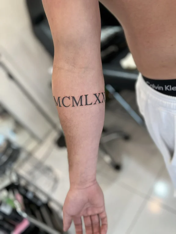 lettering fine line man bold line minimal soft shading thin line black grey tattoo Canggu Bali