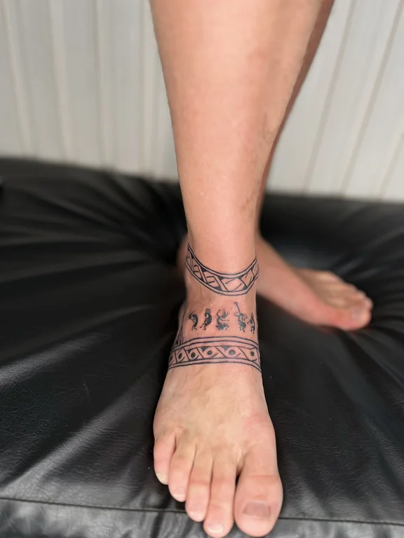 mandala blackwork hand linework spiritual dotwork polynesian tribal pattern tattoo Canggu Bali