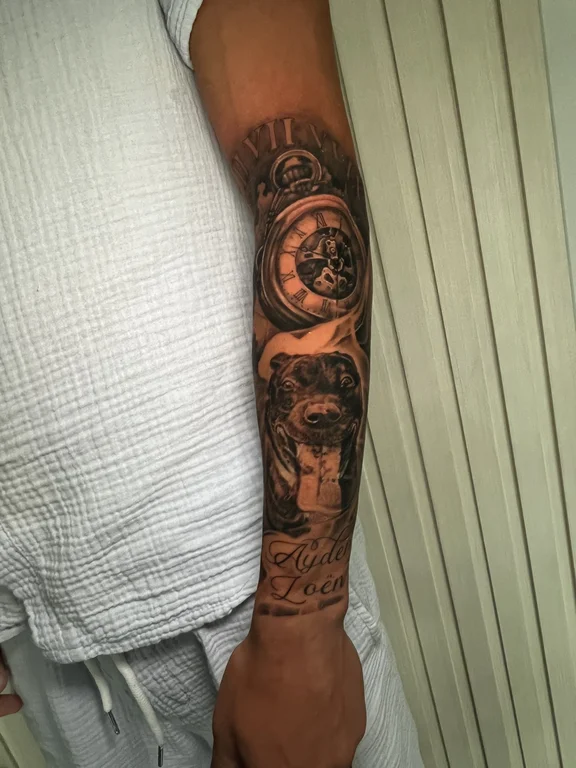 mythology blackwork deity black grey moon mystical spiritual heavy shading tattoo Canggu Bali