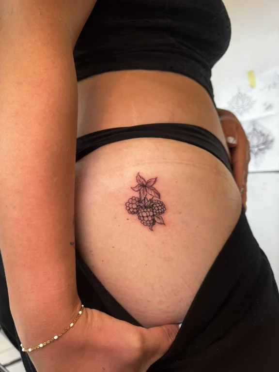 mandala blackwork lotus fine line fire dotwork linework soft shading tattoo Canggu Bali