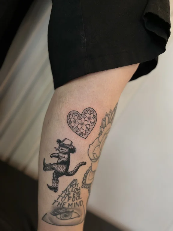 geometric blackwork woman dotwork elegant gothic linework mystical tattoo Canggu Bali