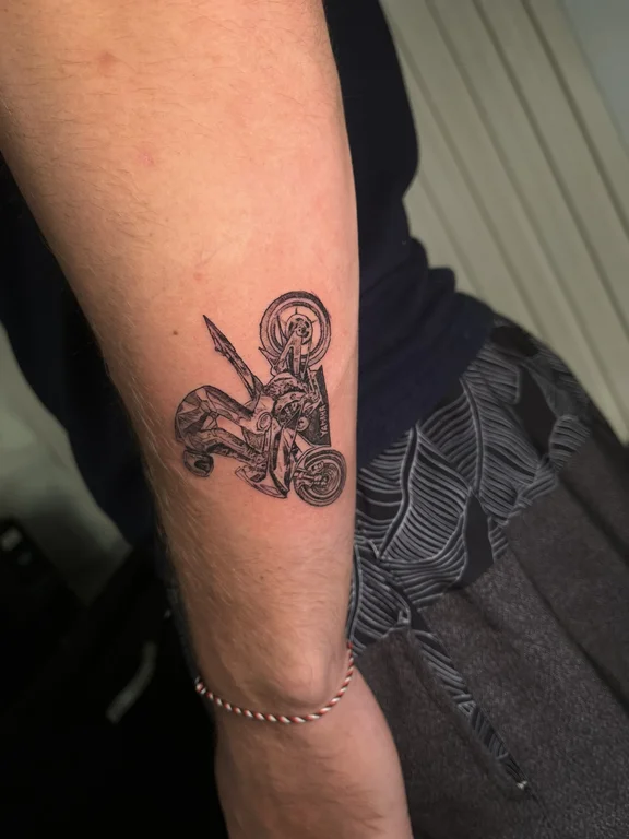 religious blackwork snake linework spiritual dotwork black grey deity tattoo Canggu Bali