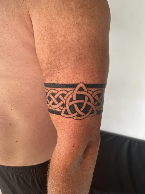 symbol blackwork man thin line fire bold line fine line dotwork tattoo Canggu Bali