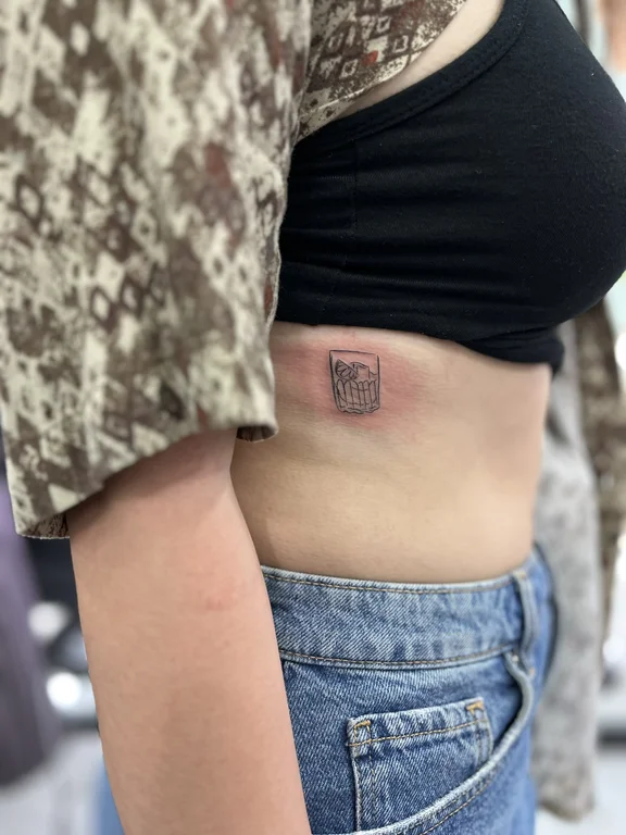 symbol blackwork woman dotwork minimal thin line fine line soft shading tattoo Canggu Bali
