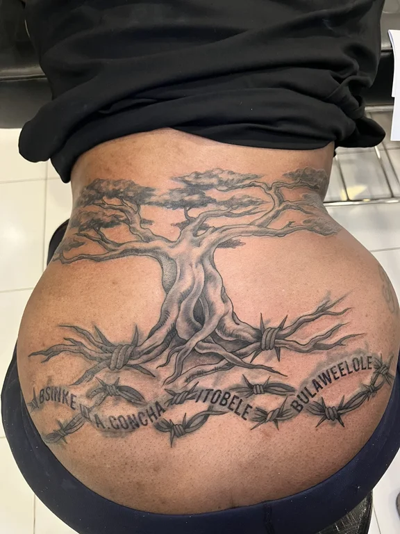 mythology chicano woman black grey gothic heavy shading soft shading linework tattoo Canggu Bali