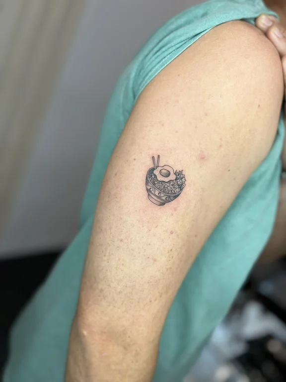 mask soft shading moon sun linework fine line fine line man hand tattoo canggu bali