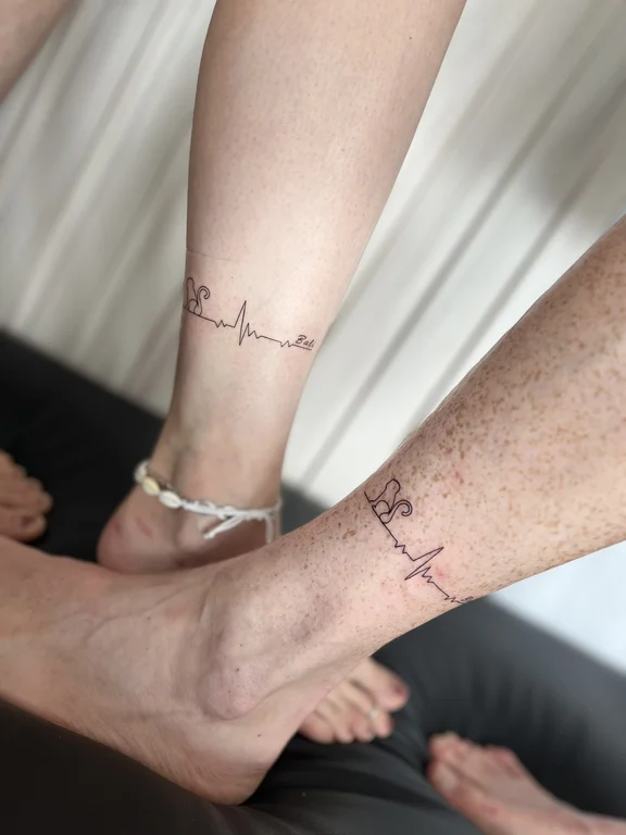 abstract fine line woman bold line minimal elegant spiritual thin line tattoo Canggu Bali