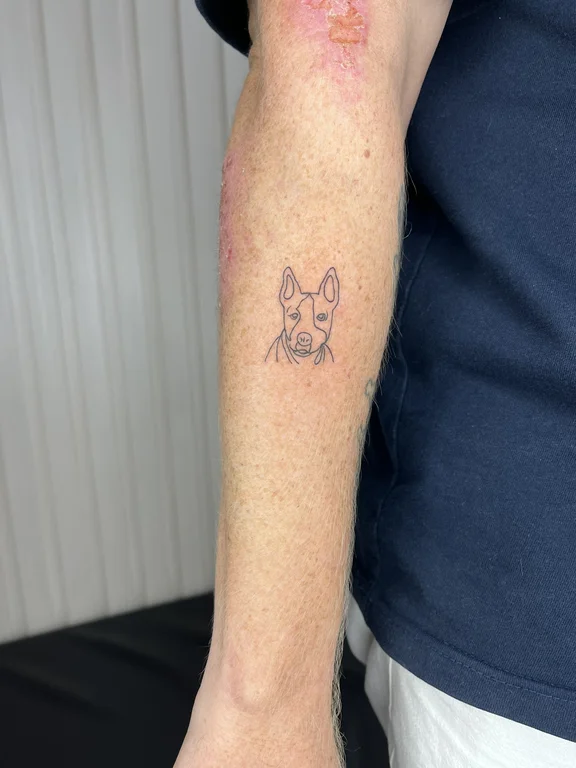 animal fine line demon bold line cloud linework minimal dotwork tattoo Canggu Bali