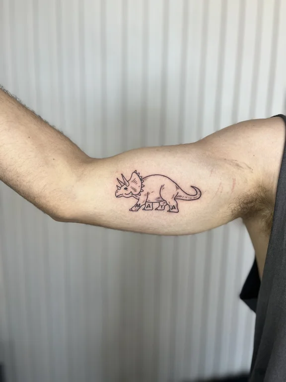 linework minimal soft shading elegant rhino man hand tattoo canggu bali
