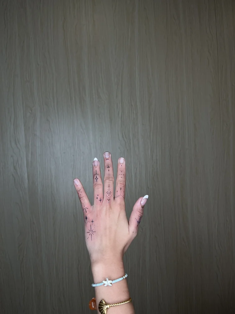 geometric hand woman simple elegant fineline finework line black tattoo tattoo canggu bali