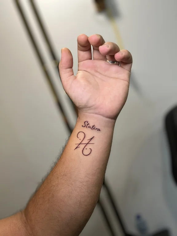 lettering fine line hand bold line minimal thin line soft shading fire tattoo Canggu Bali