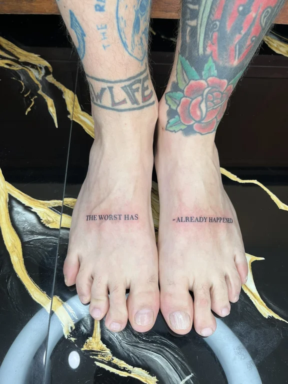 lettering fine line hand bold line spiritual horror minimal mystical tattoo Canggu Bali