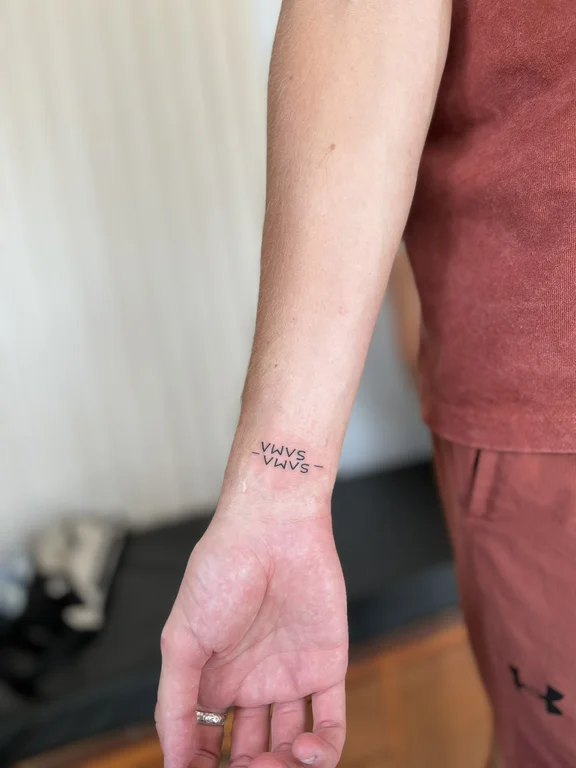 lettering fine line hand thin line minimal bold line elegant soft shading tattoo Canggu Bali