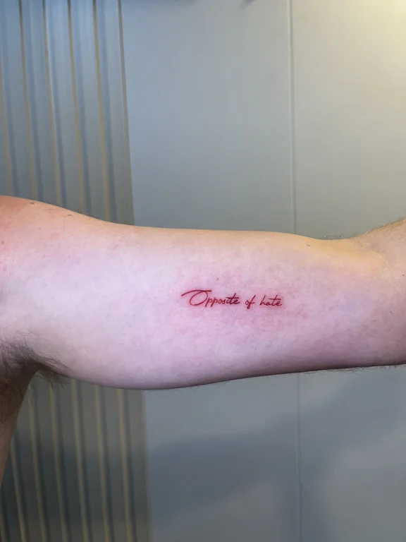 lettering fine line man bold line cloud soft shading minimal thin line tattoo Canggu Bali