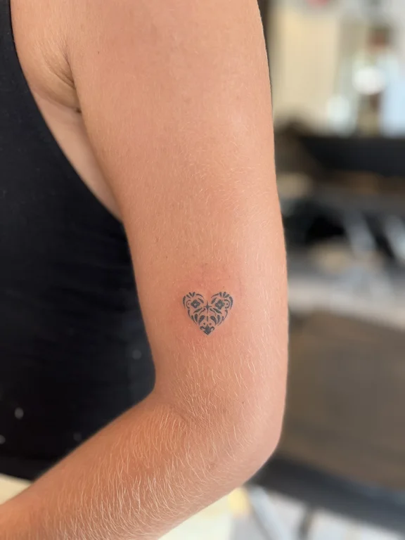 symbol fine line butterfly dotwork elegant soft shading minimal thin line tattoo Canggu Bali