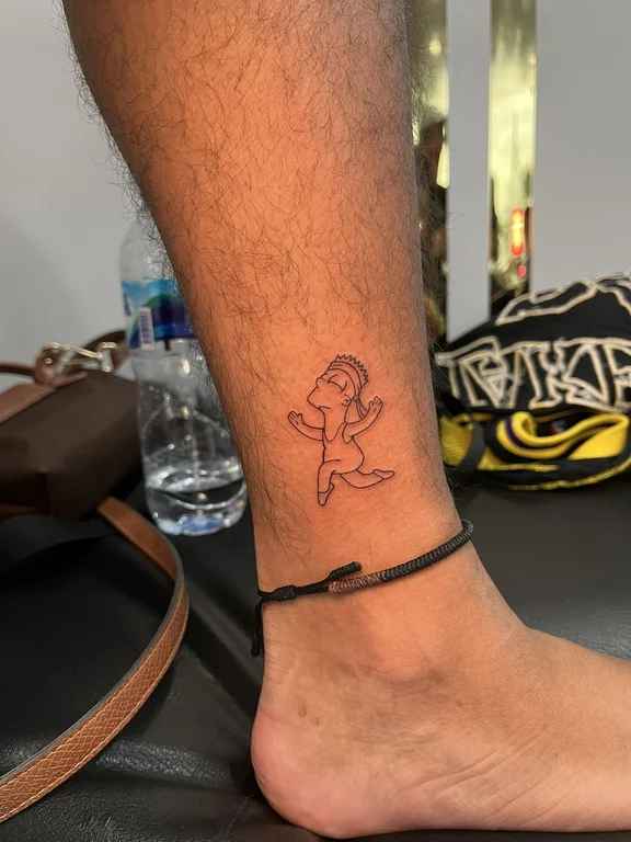 symbol fine line man bold line cloud wave linework minimal tattoo Canggu Bali