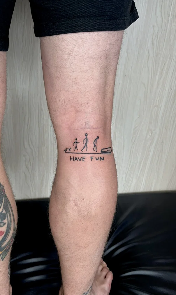 man foot symbol fine line linework line fineline black tattoo canggu bali