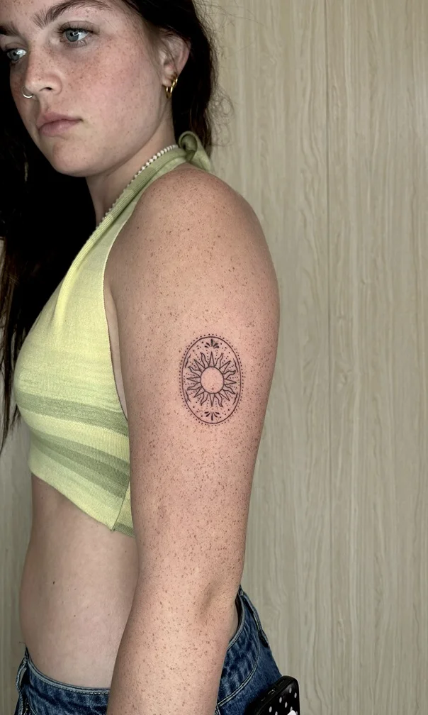 woman hand symbol fine line fineline linework line tattoo canggu bali