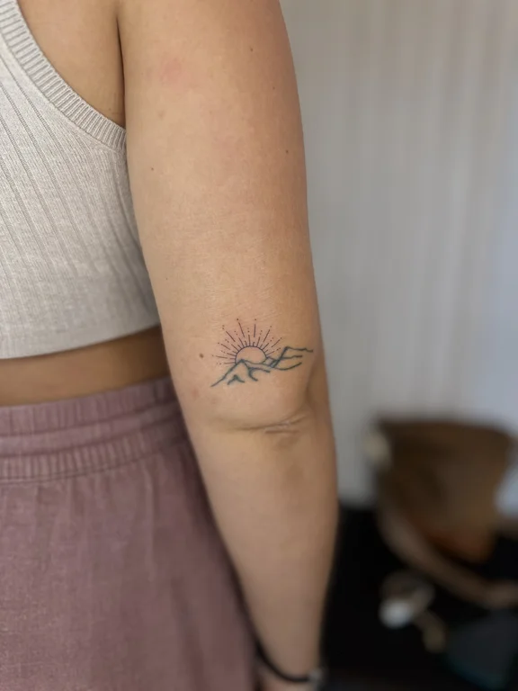 nature illustrative dragon colorful wave elegant minimal mystical tattoo Canggu Bali