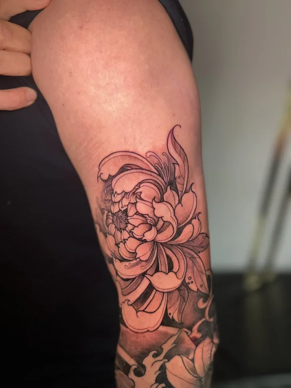 Floral Linework tattoos — Canggu Bali