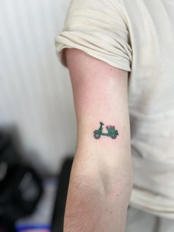 animal minimalist snake colorful cloud minimal fine line soft shading tattoo Canggu Bali