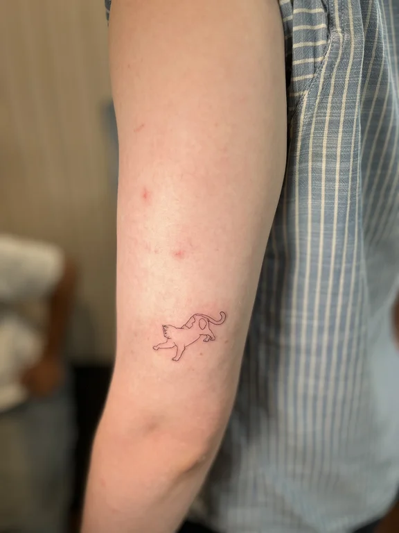 animal minimalist snake fine line wave cloud minimal dotwork tattoo Canggu Bali
