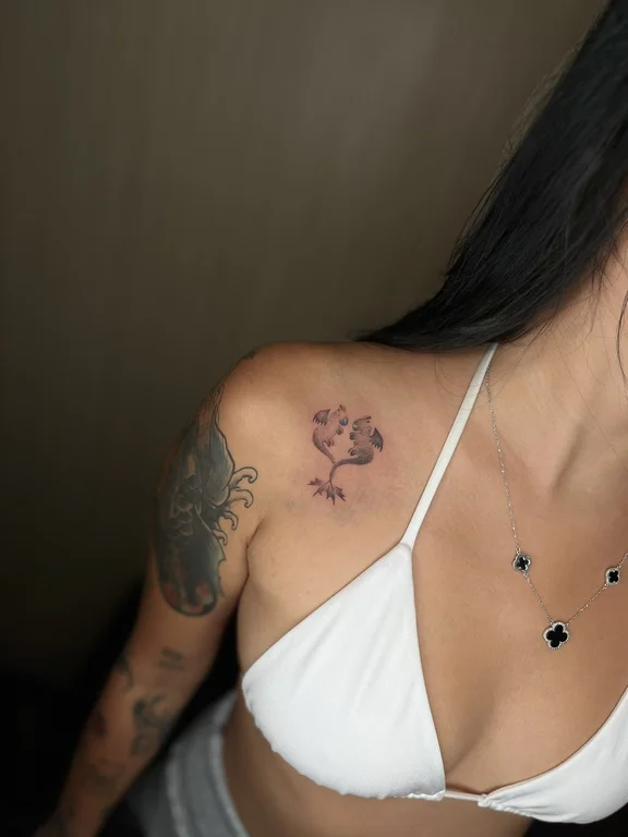 floral minimalist lotus fine line elegant peony woman rose tattoo Canggu Bali