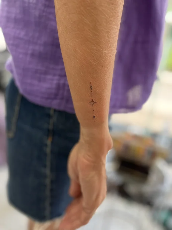 abstract minimalist man fine line minimal thin line bold line moon tattoo Canggu Bali