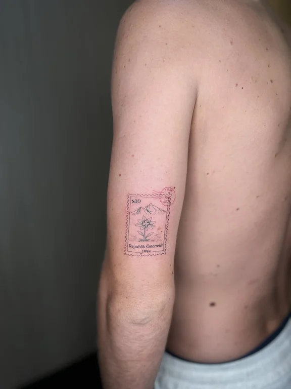 geometric minimalist man linework minimal cloud fine line bold line tattoo Canggu Bali