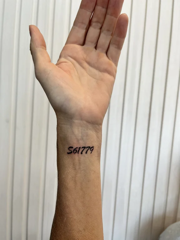 lettering minimalist hand bold line minimal spiritual fire fine line tattoo Canggu Bali