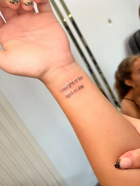 lettering minimalist hand fine line elegant minimal soft shading bold line tattoo Canggu Bali