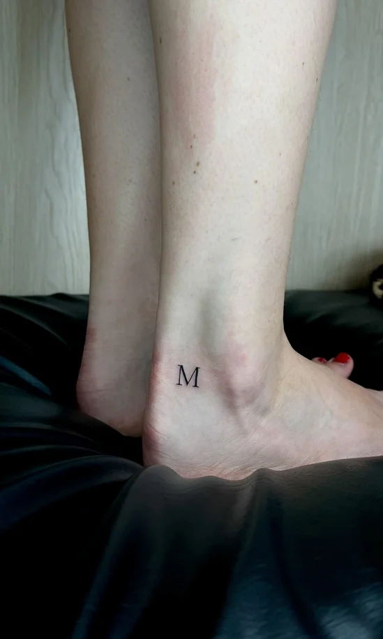 woman foot lettering small minimalist fineline fine line linework line tattoo canggu bali