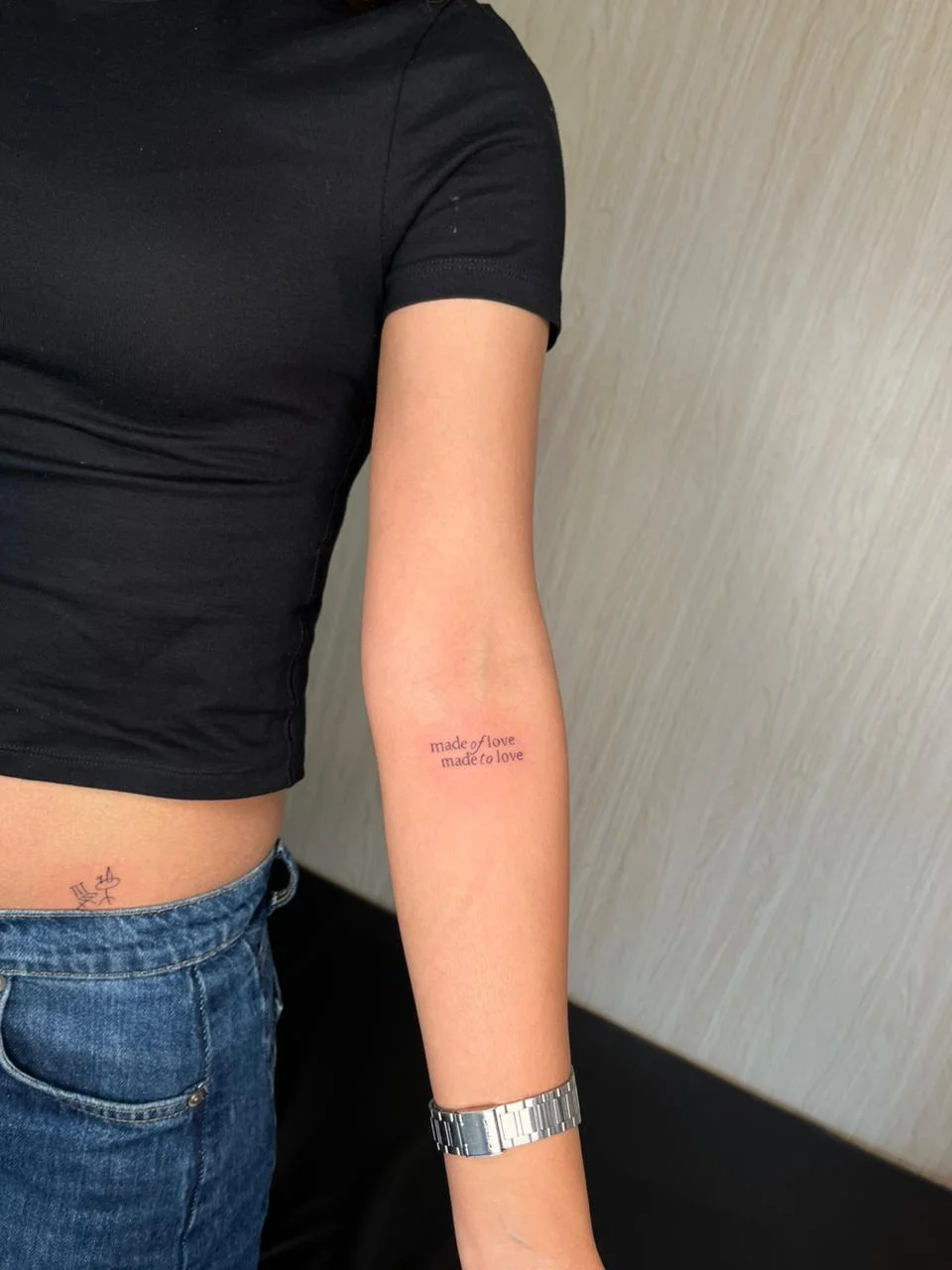 woman hand lettering small minimalist fine line line work line tattoo canggu bali
