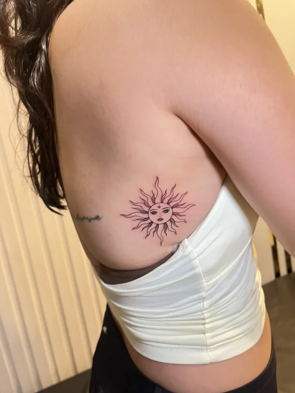 mandala minimalist lotus fine line sun elegant dotwork spiritual tattoo Canggu Bali