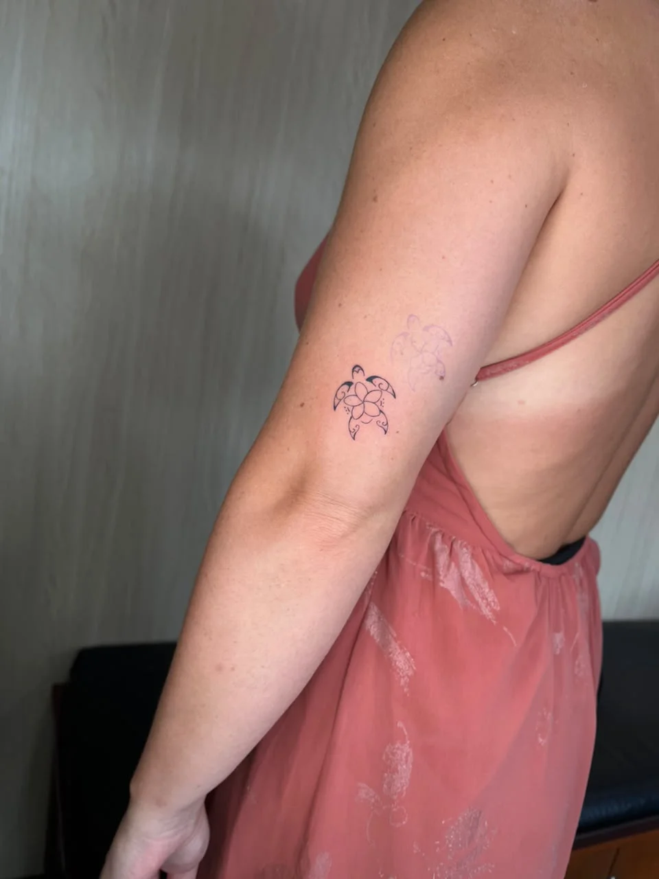 woman hand mandala tribal turtle animal fine line line work line minimalist tattoo canggu bali