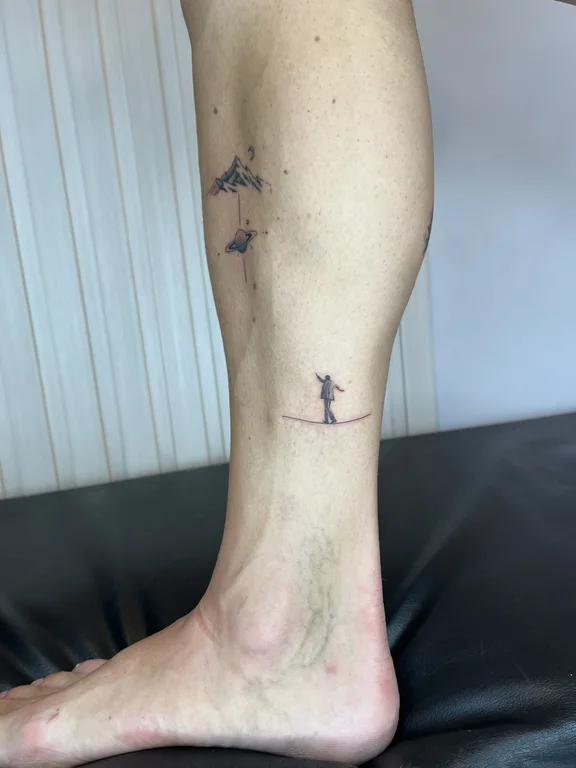 animal minimalist man soft shading minimal fine line elegant spiritual tattoo Canggu Bali