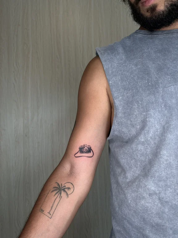 nature minimalist snake black grey minimal wave elegant soft shading tattoo Canggu Bali