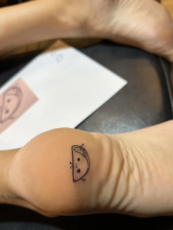 portrait minimalist face fine line minimal cloud hand soft shading tattoo Canggu Bali