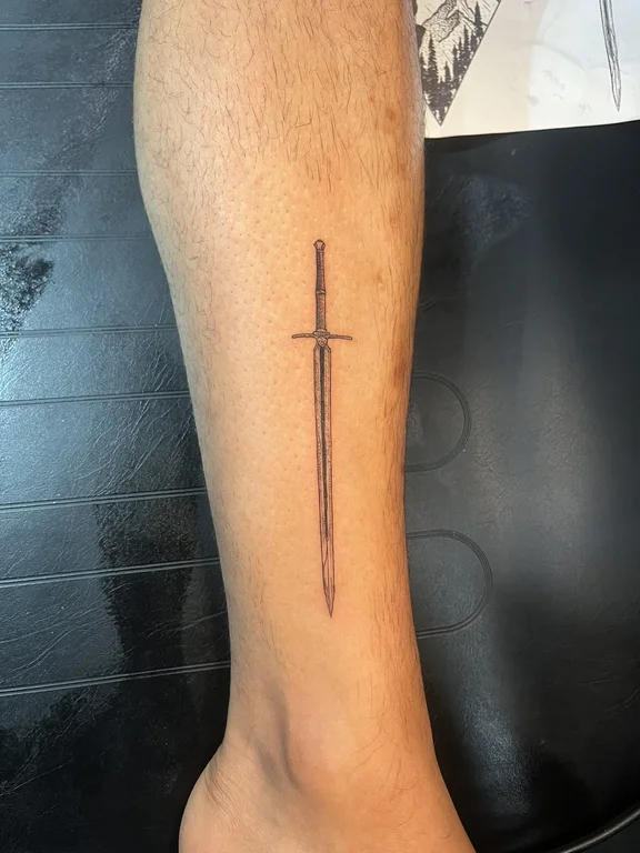 religious minimalist man fine line minimal thin line bold line linework tattoo Canggu Bali