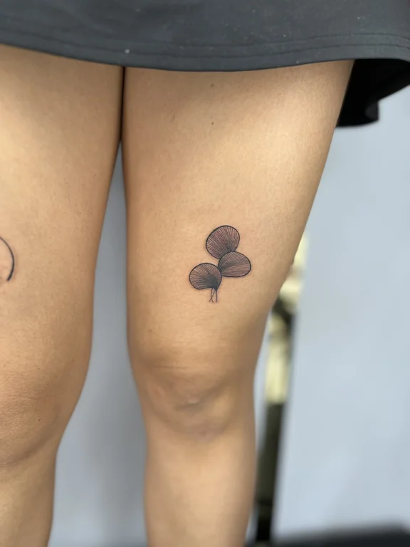 symbol minimalist butterfly soft shading minimal dotwork flower fine line tattoo Canggu Bali