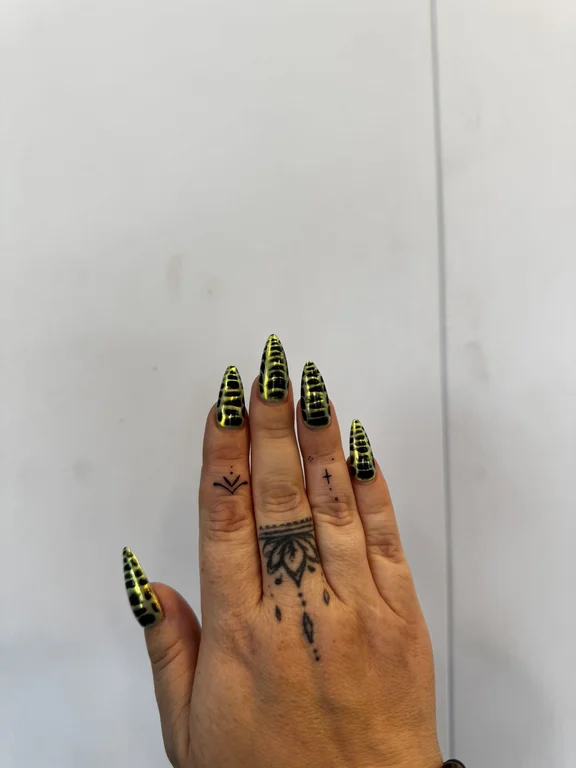 geometric neo traditional hand bold line spiritual tribal pattern gothic thin line tattoo Canggu Bali